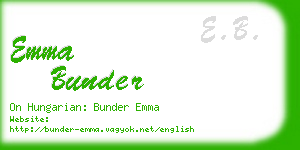 emma bunder business card